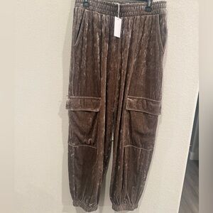 Jessica Simpson Crush Velvet Cargo Pants